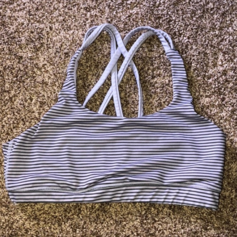GAP Lavender striped sports bra